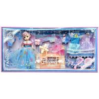 Лялька (висота: 27 см, шарнірні з’єднання, прошите волосся, знімний одяг, взуття, 3 додаткові сукні, аксесуари, ліжечко з гіркою) MIC 8223