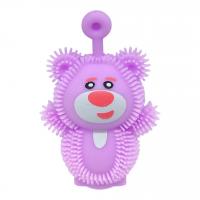 Антистрес-світяшка Ведмедик (7 см) бузковий MIC MS-24-711