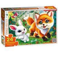 Гра-пазл на 24 елементи Лисеня та Зайченя Київська фабрика іграшок 88342