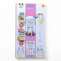 Килимок для малювання Grafiti canvas +12 фломастерів RONG FA 9008