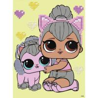 Набір з алмазною мозаїкою (вибірковою) L.O.L. Surprise! KITTY QUEEN WITH KITTY KITTY 15x20см Ідейка AML1206