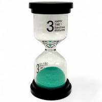 Пісочний годинник на 3 хв, висота - 10 см (бірюзовий) MIC X2-03
