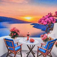 Алмазна мозаїка Захід сонця 30х30 см Strateg HEE16345