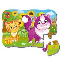 Магнітні пазли Котики, 12 деталей (укр) Vladi Toys VT3205-73