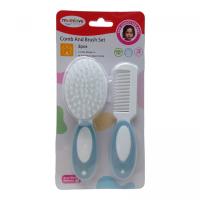Набір гребінець + щітка для малюків (блакитний) Mega Zayka №0717