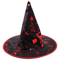 Ковпак відьми маскарадний Кривавий, чорна MIC +cr3986