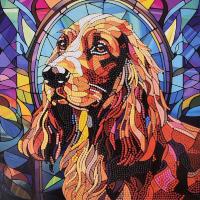 Алмазна мозаїка Вірний пес 30х30 см Strateg DEEX16302