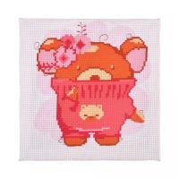 Набір для творчості Вишивка хрестиком: Ведмежа в светрику 20х20 см Strateg AX-207