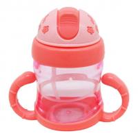 Поїльник з трубочкою, 150 мл, рожевий MIC №0321