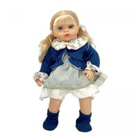 Лялька Маленька Пані (СИНЯ) озвучено українською, мʼяконабивна, 46 см Країна іграшок PL-525-113