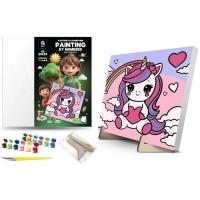 Картина по номерах на підставці Мила єдиноріжка (25х25 см) qbee QB900-052