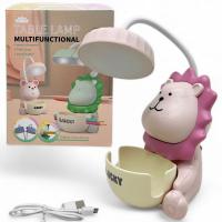 Настільна лампа зі стругачкою для олівців (максимальна висота - 26 см) рожева MIC 230429