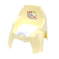 Горщик зі спинкою і кришкою, жовтий MiC 7402