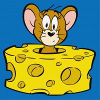 КАРТИНА ПО НОМЕРАХ ДЛЯ ДІТЕЙ WB TOM AND JERRY: ЛЮБИТЕЛЬ СИРУ 25Х25 СМ Ідейка KHO1371