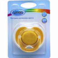 Пустушка силіконова, кругла (жовта) Lindo А 31/6-12