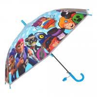 Дитяча парасолька-тростина Brawl Star довжина - 65 см, діаметр - 80 см (блакитна) MIC F1-10622-150P90