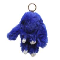 Брелок кролик хутряний, синій (14 см) MIC BR2132