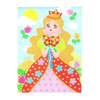 Дитяча мозаїка за номерами "Принцеси" 13-126-11 різнокольорові камінчики