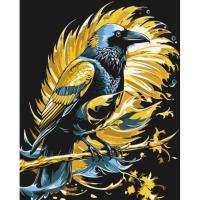 Картина по номерах з фарбами металік Гордий Ворон 40х50 см Origami LW3421