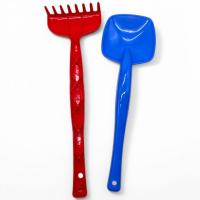 Пісочний набір Лопатка та граблі синій+червоний TIGRES 39632