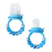 Ниблер з ковпачком і брязкальцем, синій SmartBaby №0005