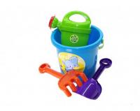Відро з пісочним набором і лійкою (блакитне) Doloni 013555/5