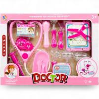 Ігровий набір Лікар (12+ предметів), рожевий YUEQITOYS 47006/47016