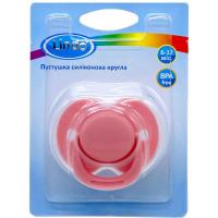 Пустушка силіконова кругла (від 6 до 12 міс) (РОЖЕВА) Lindo А 31/6-12