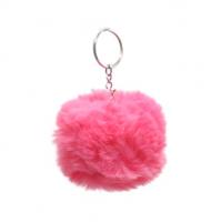 Брелок Хутряна кулька пухнастик, кораловий MiC BR1093