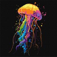 Картина за номерами - Яскрава медуза 30х30 см. Ideyka KHO6825