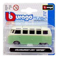 Машинка металева (колекційна) Volkswagen Van: Samba, оливковий Bburago 18-59000