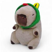 Мʼяка іграшка Капібара в капелюсі жабки 25 см Копиця 00173-83