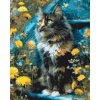 Картина за номерами "Котик у кульбабах" LW3009-01, 40х50 см