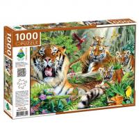 Пазли Тигри на відпочинку, 1000 елементів, 66 х 48 см Київська фабрика іграшок 83552