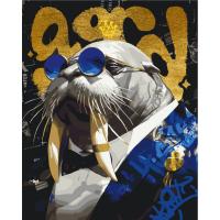 Картина за номерами з фарбами металік Морж 40х50 см Origami LW3430