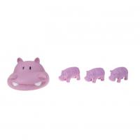 Пищалка Гумова тварина B-331 4 шт в сітці  Бегемот