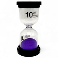 Пісочний годинник на 10 хв, висота - 10 см (фіолетовий) MIC X2-02