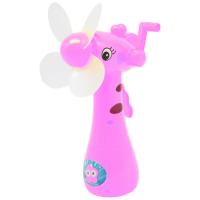 Ручний вентилятор Жирафа 18 см (рожевий) MIC T19
