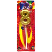 Декоративна свічка Цифра 8, золото MiC 151400000000239