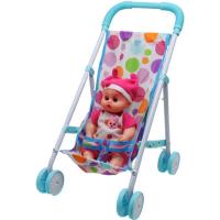Коляска з пупсом та аксесуарами (блакитна) MIC Y2031