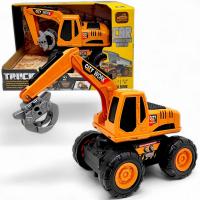 Машинка будівельна Екскаватор з грейфером, інерція, світло, звук xiangbo 210 toys 210-28