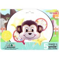 Набір кульок фольгованих Мавпочка, 5 шт Шартэ TZA-0103
