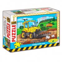 Пазли Бульдозер 120 елементів Київська фабрика іграшок 86850