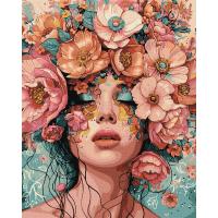 Картина по номерах Дівчина у квітах 40х50 см Ідейка KHO8440