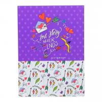 Блокнот з білими сторінками, 80 аркушів (бузковий) Fresh Sh18342-18345