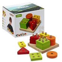 Дерев'яний сортер Геометричні фігури Cubika 15344