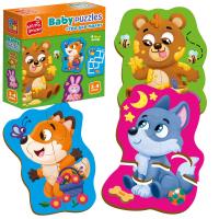 Пазли картонні (Maxi) Лісові звірі, укр Vladi Toys VT1722-26