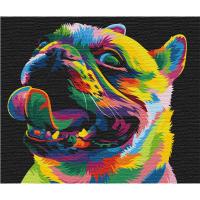 Картина за номерами "Веселкова собака" Brushme BS51463 40х50 см