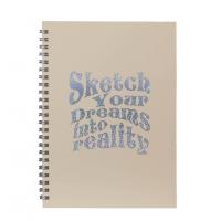 Скетчбук "Втілюй свої мрії" 13103-KR з кремовими листами, А5, на спіралі