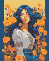 Алмазна мозаїка Дівчина українка 40х50 см Origami OD30040